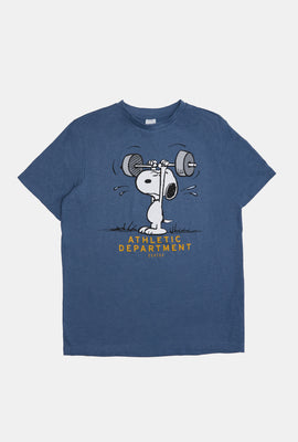 Mens Snoopy Athletic Department T-Shirt