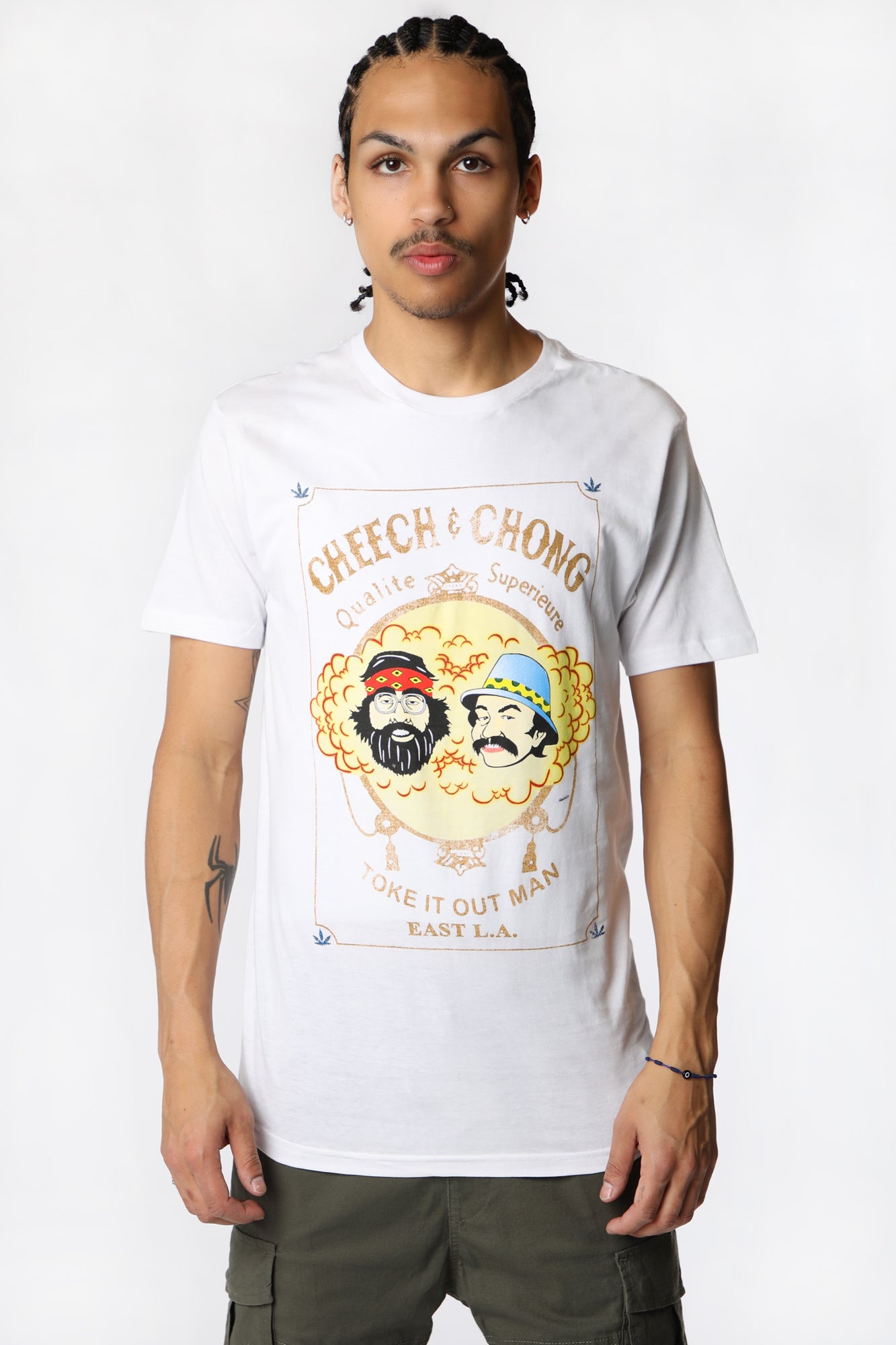 Mens Cheech & Chong East L.A. T-Shirt - White /