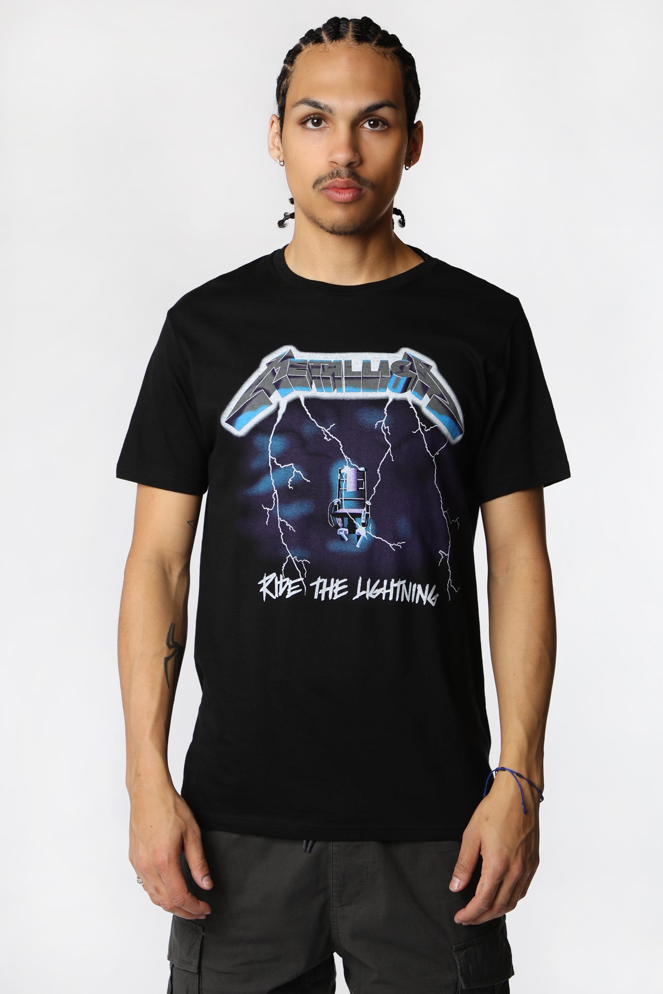 Mens Metallica Ride the Lightning T-Shirt - Black /