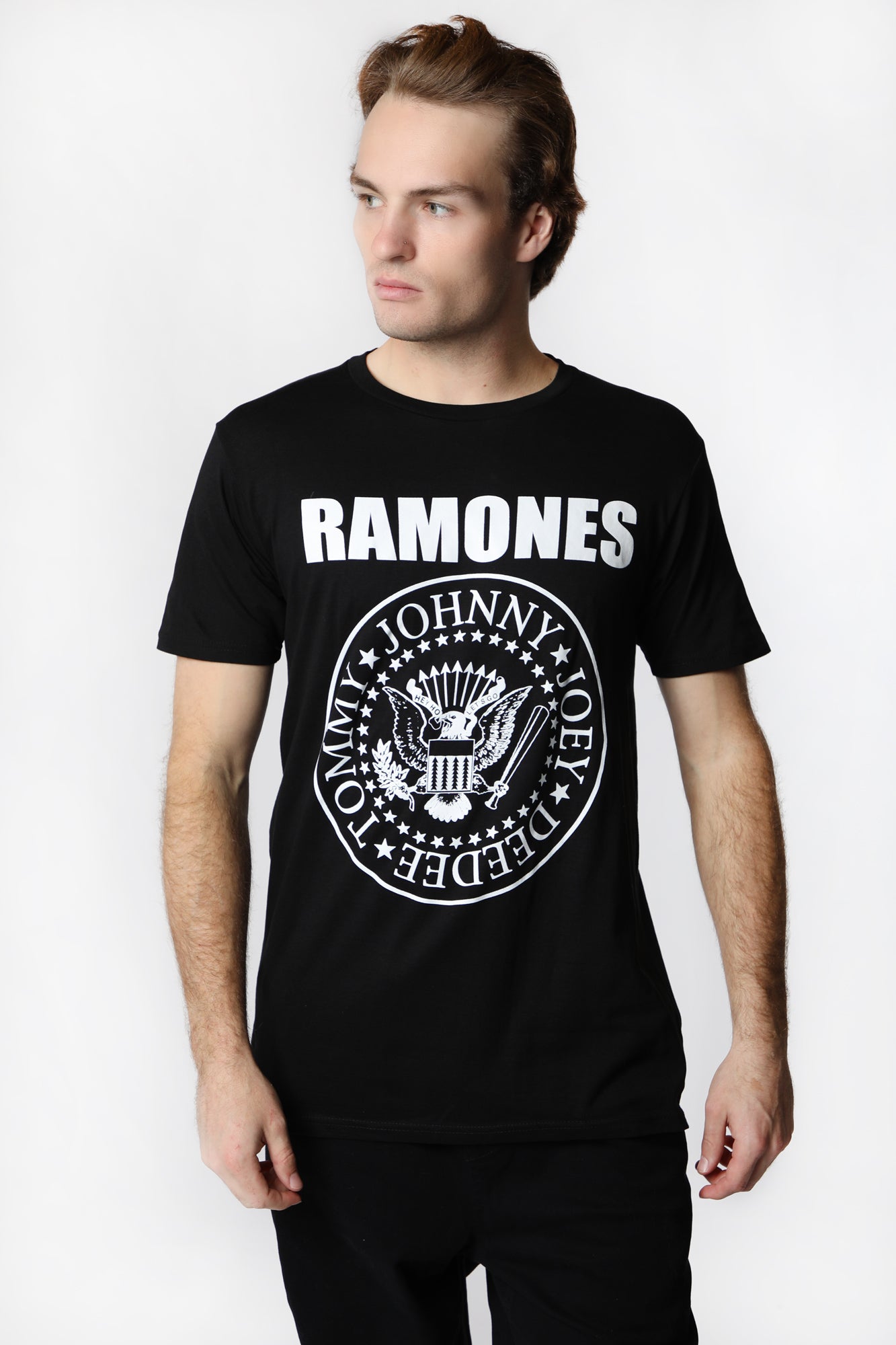 Mens Ramones Crest T-Shirt - Black /