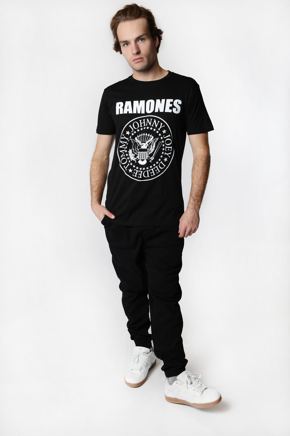T-Shirt Imprimé Emblème Ramones Homme T-Shirt Imprimé Emblème Ramones Homme