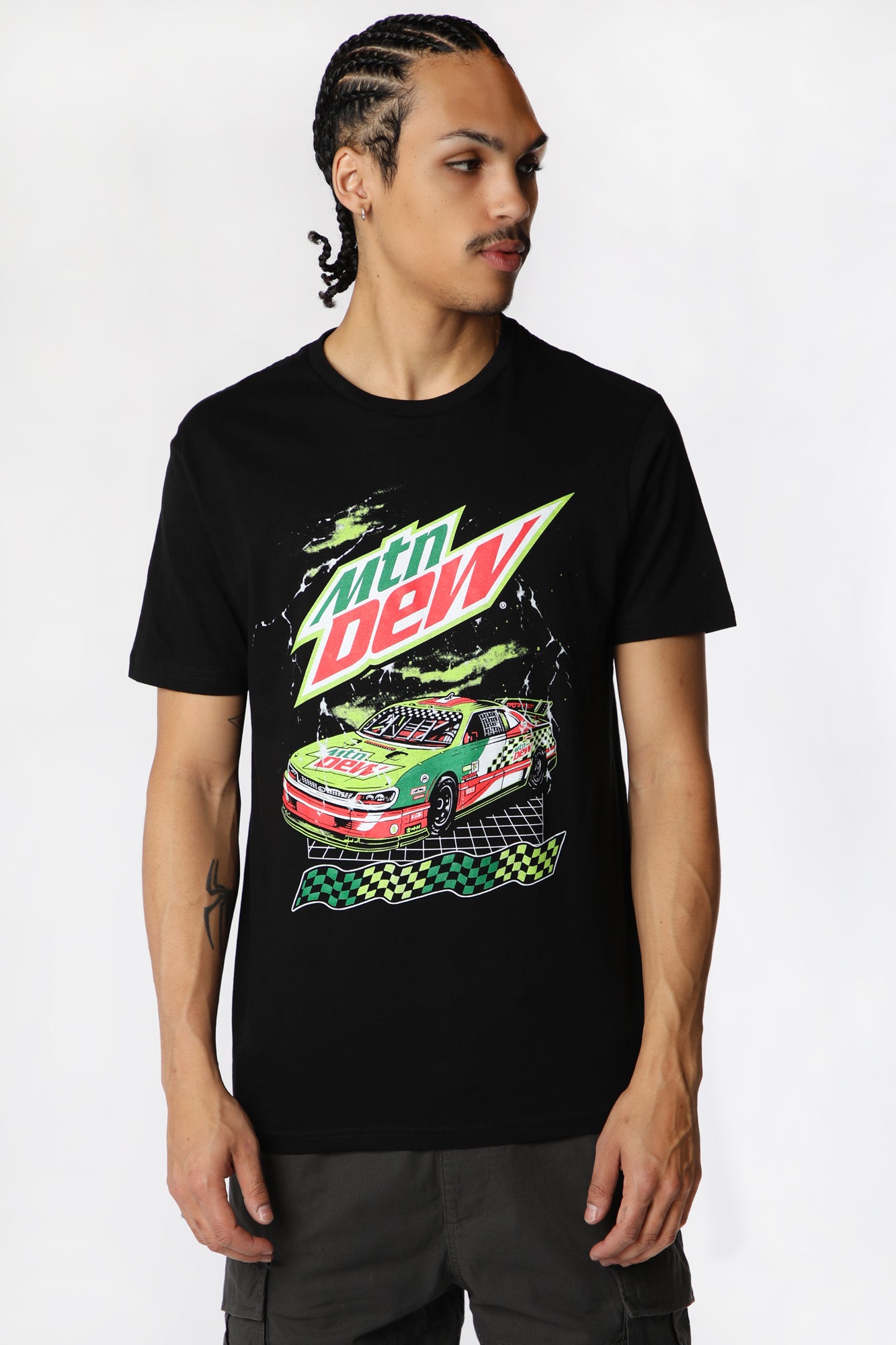Mens Mtn Dew Racing T-Shirt - Black /
