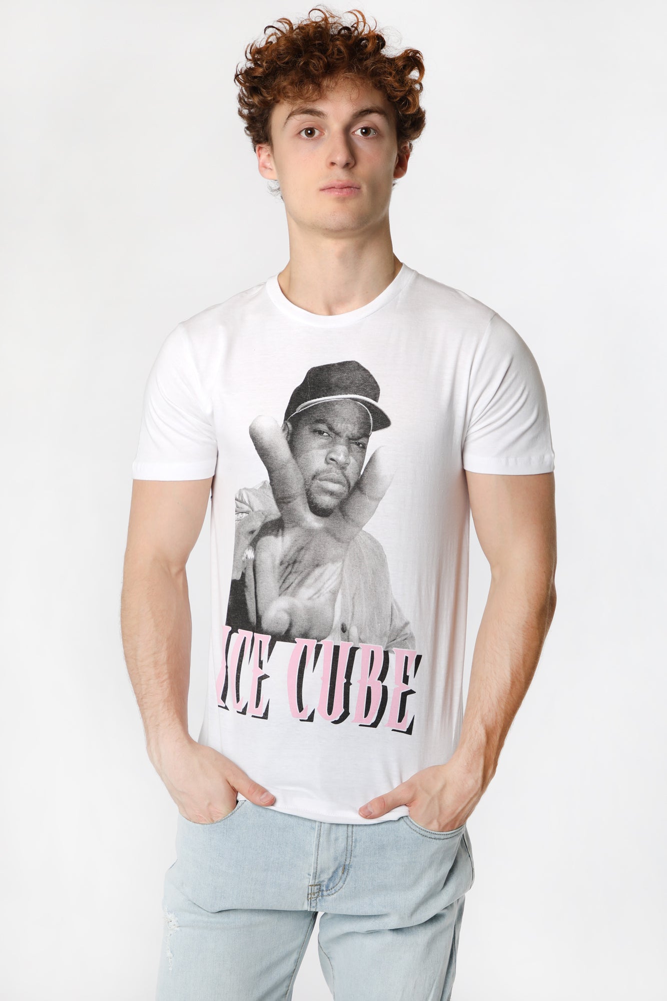 Mens Ice Cube Photo Opp T-Shirt - White /