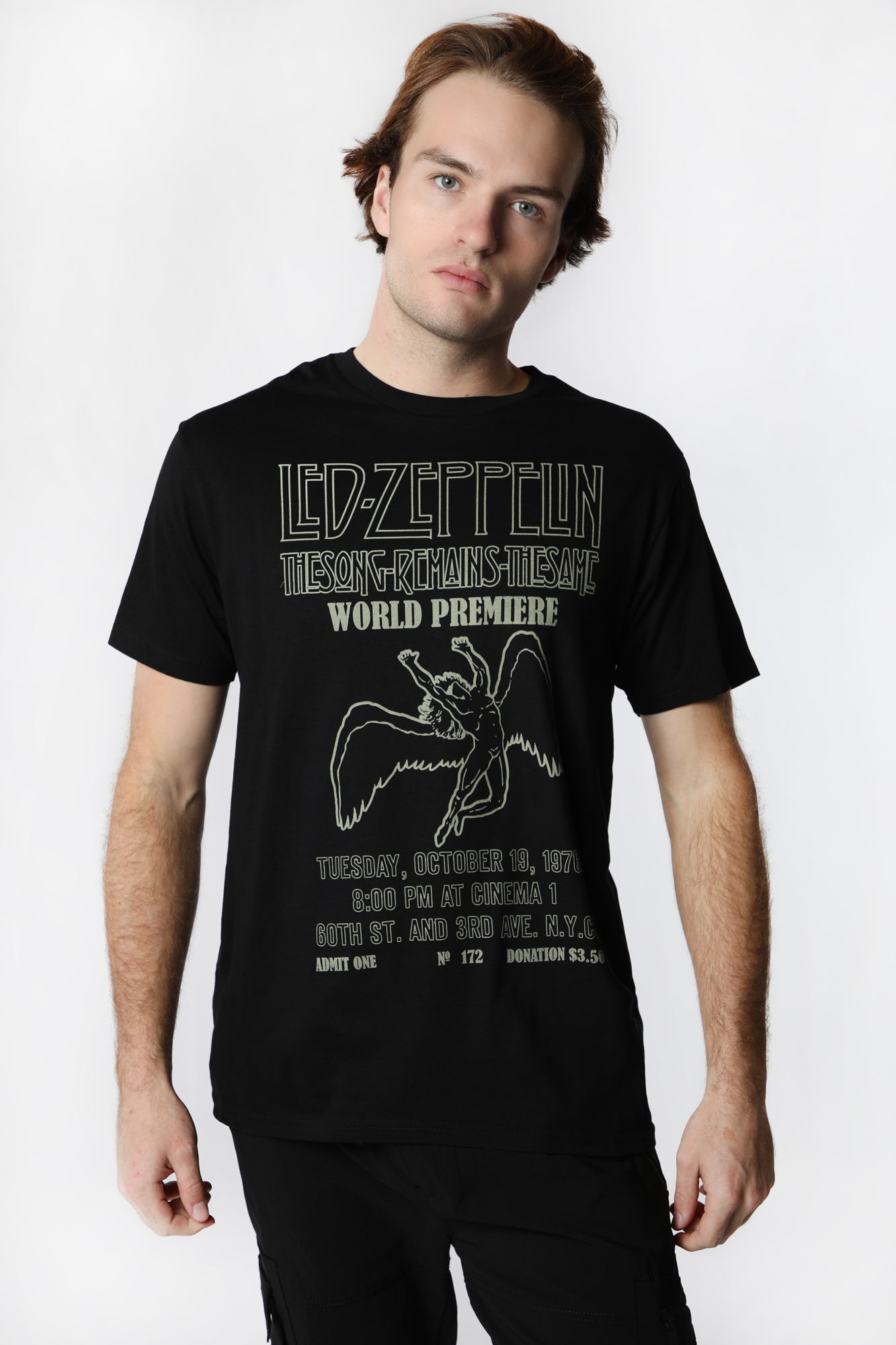 Mens Led Zeppelin World Tour T-Shirt - Black /