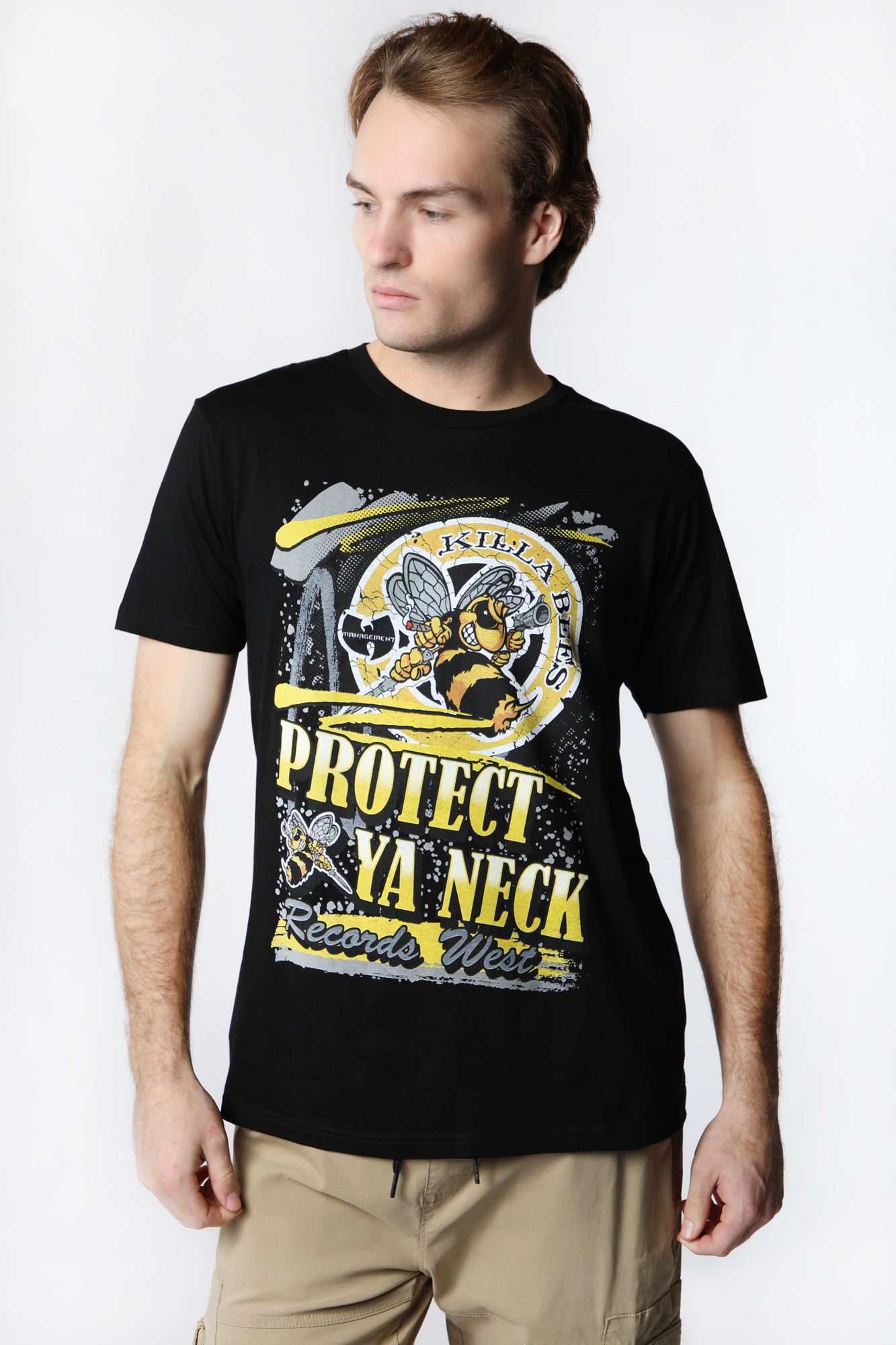 Mens Wu-Tang Clan Protect Ya Neck T-Shirt - Black /