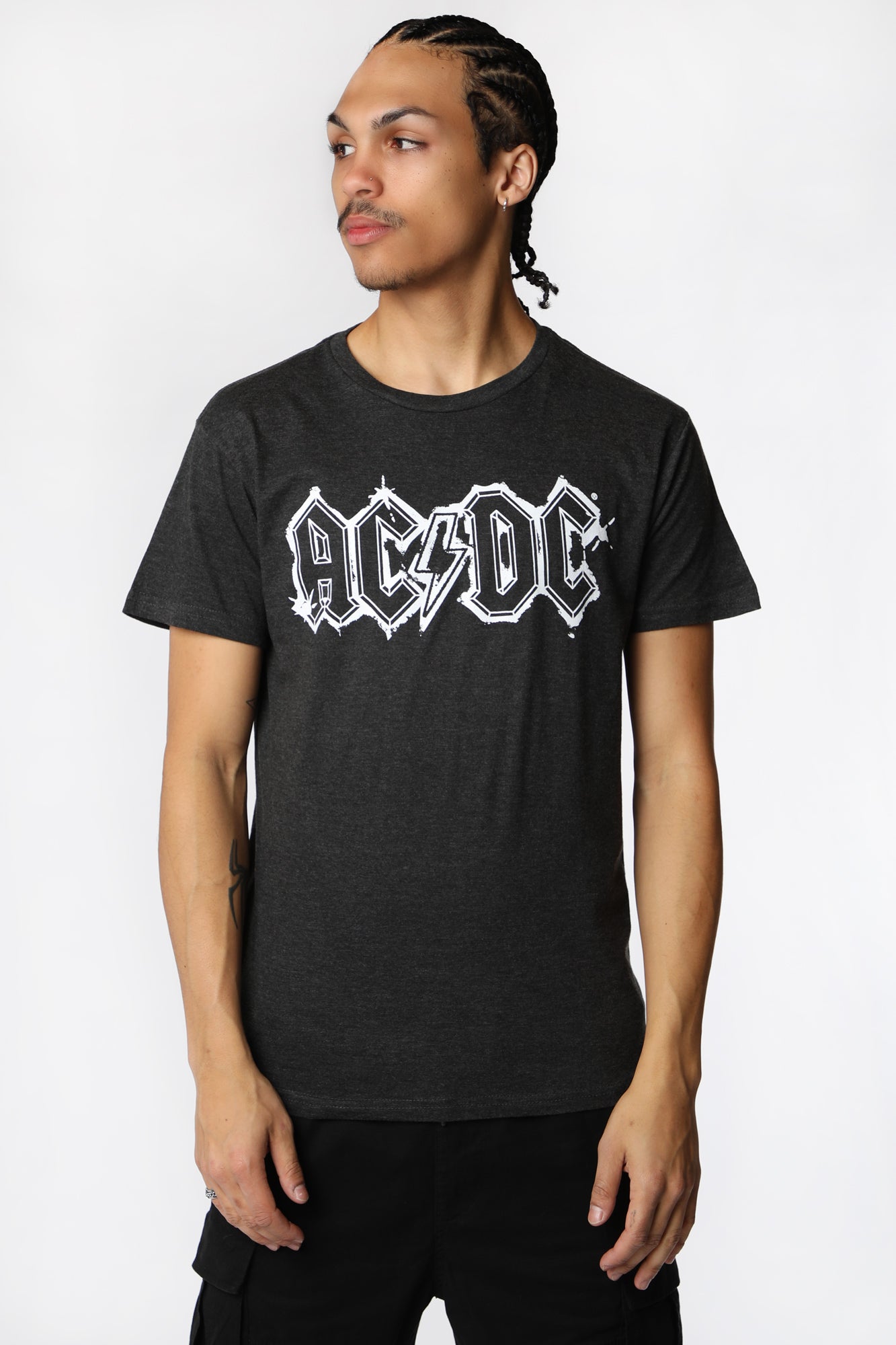 Mens AC/DC T-Shirt - Charcoal /