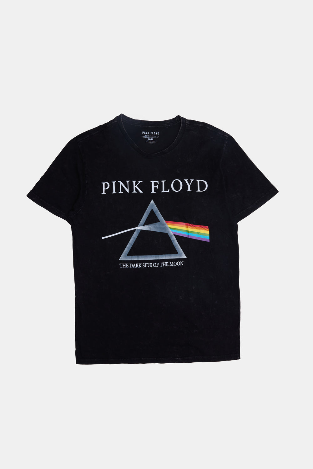 T-shirt délavé à l'acide imprimé Pink Floyd homme T-shirt délavé à l'acide imprimé Pink Floyd homme