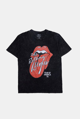 T-shirt délavé à l'acide imprimé The Rolling Stones homme