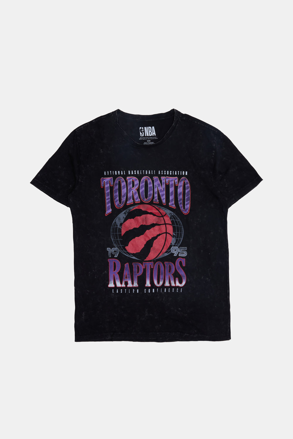 T-shirt délavé à l'acide imprimé Toronto Raptors homme T-shirt délavé à l'acide imprimé Toronto Raptors homme