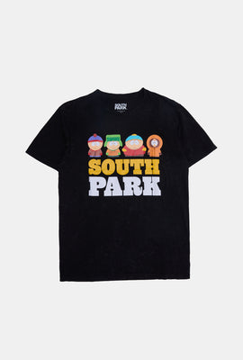 T-shirt délavé à l'acide imprimé South Park homme