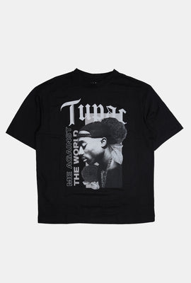 T-shirt surdimensionné imprimé Tupac homme