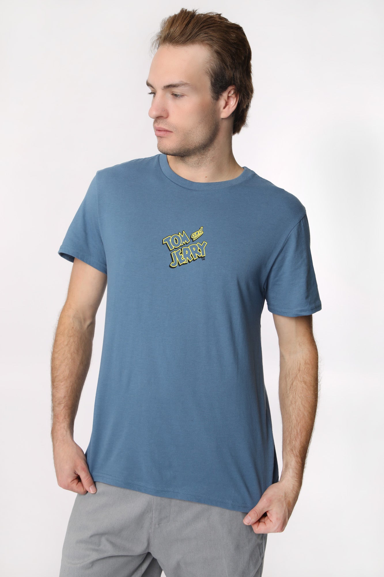 Mens Tom And Jerry Lemons T-Shirt - Medium Denim Blue /