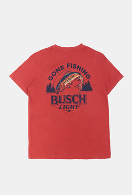 T-shirt imprimé Gone Fishing Busch Light homme