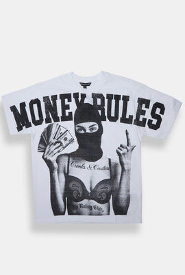 Mens Crooks & Castles Money Rules Vintage Tee