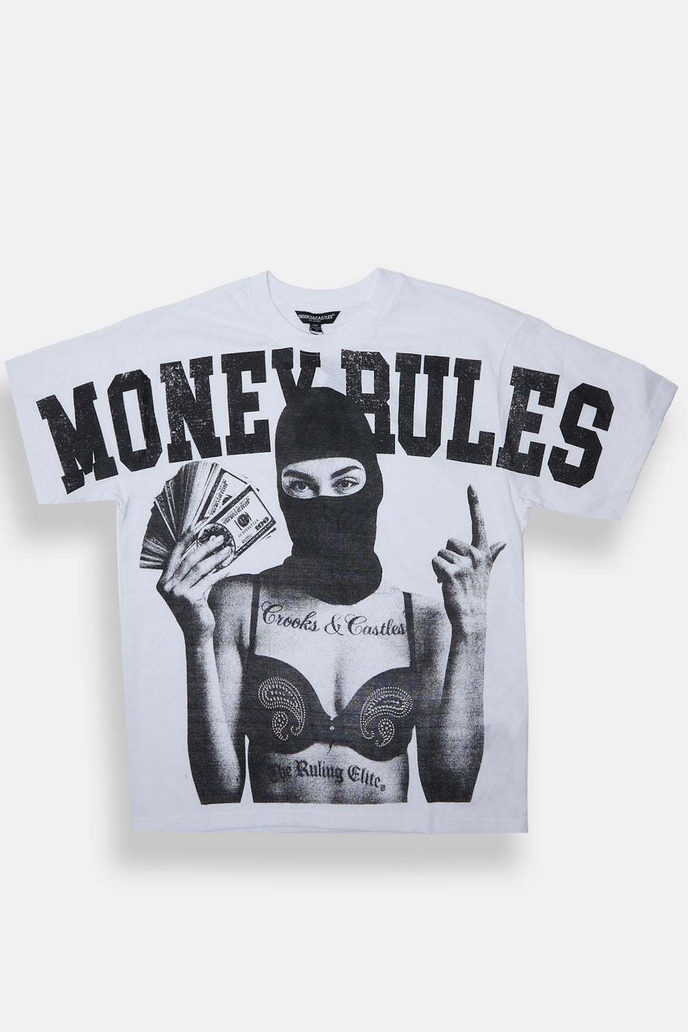 T-shirt imprimé Crooks & Castles Money Rules homme T-shirt imprimé Crooks & Castles Money Rules homme