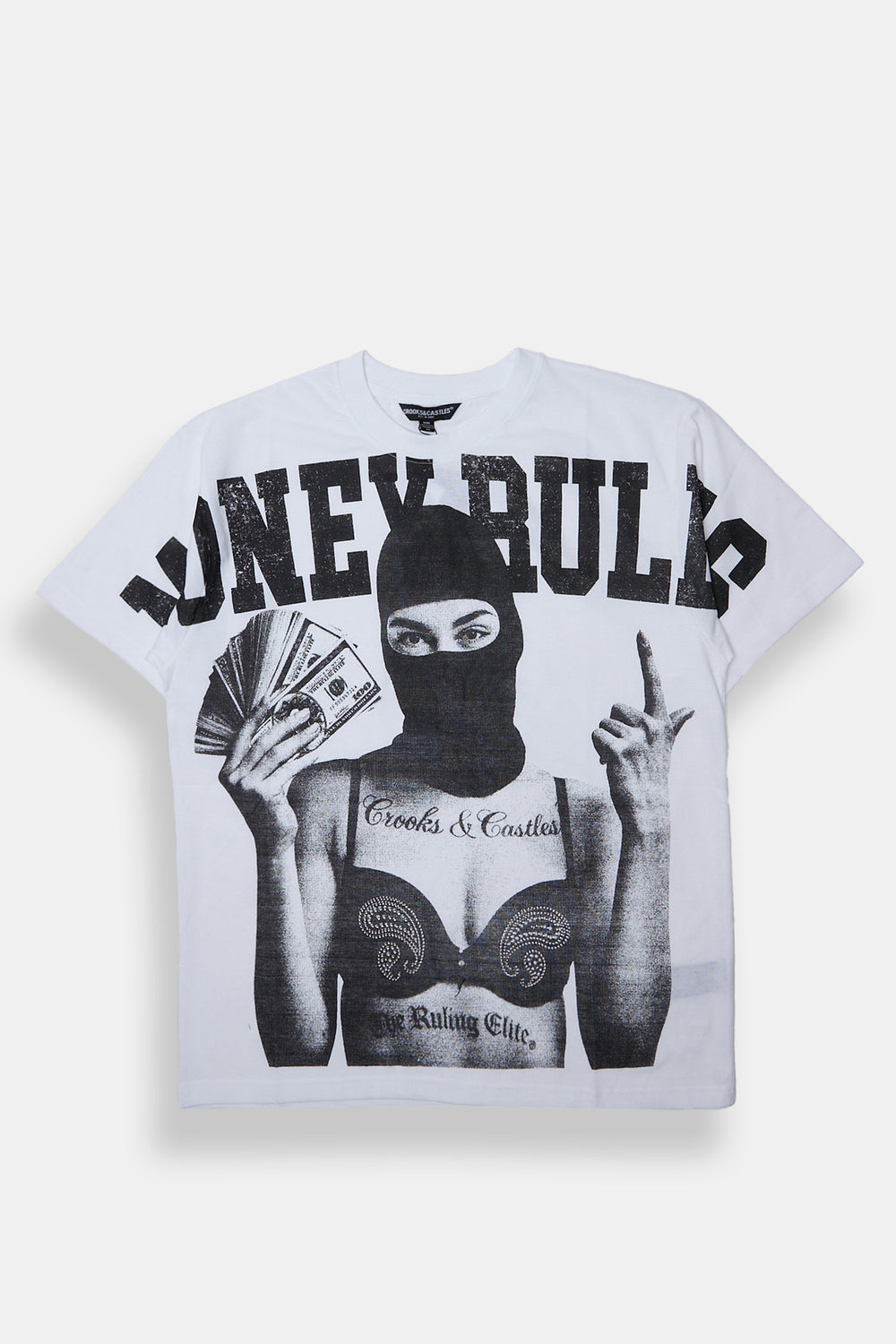 T-shirt imprimé Crooks & Castles Money Rules homme T-shirt imprimé Crooks & Castles Money Rules homme