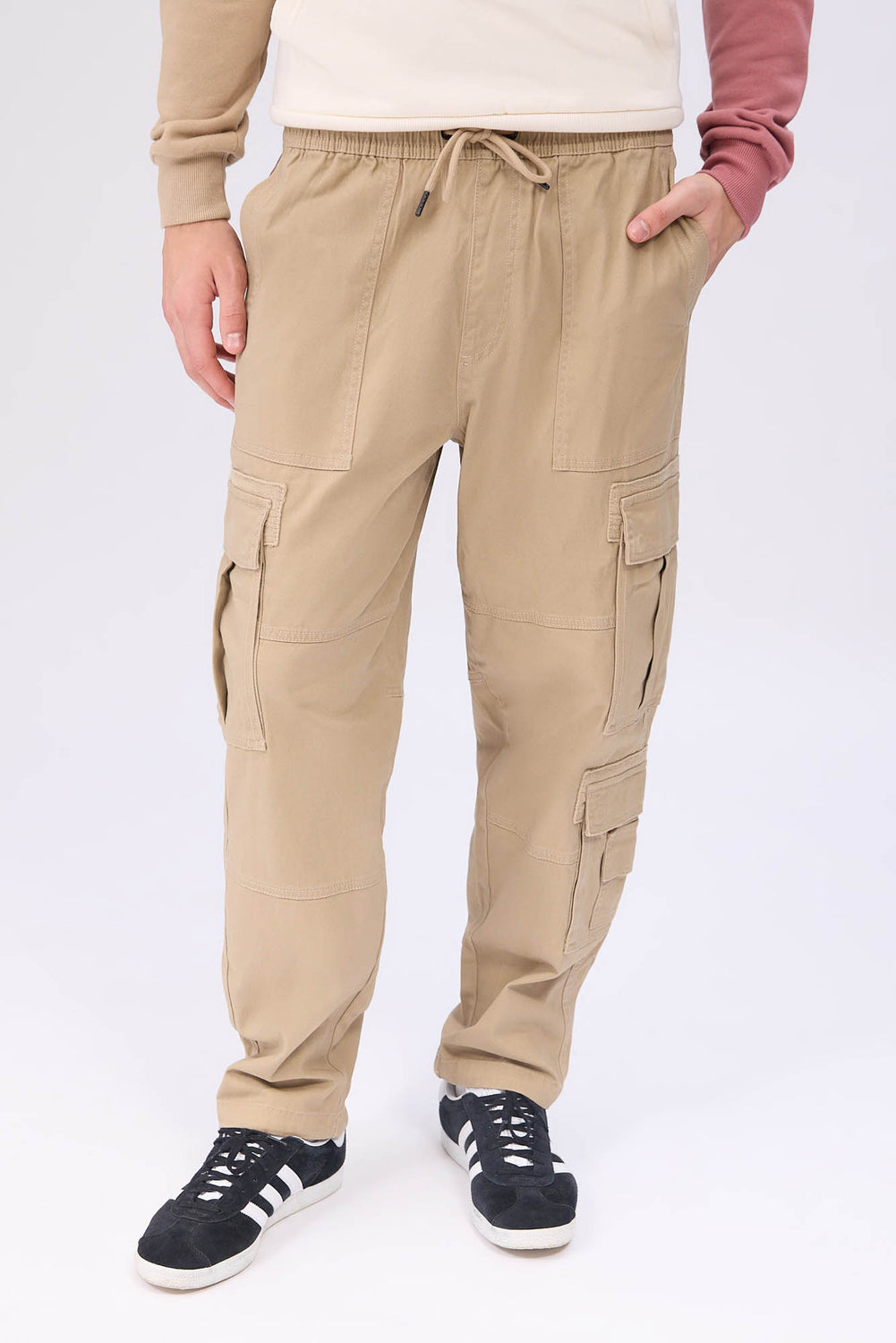 Pantalon cargo en sergé Arsenic homme Pantalon cargo en sergé Arsenic homme