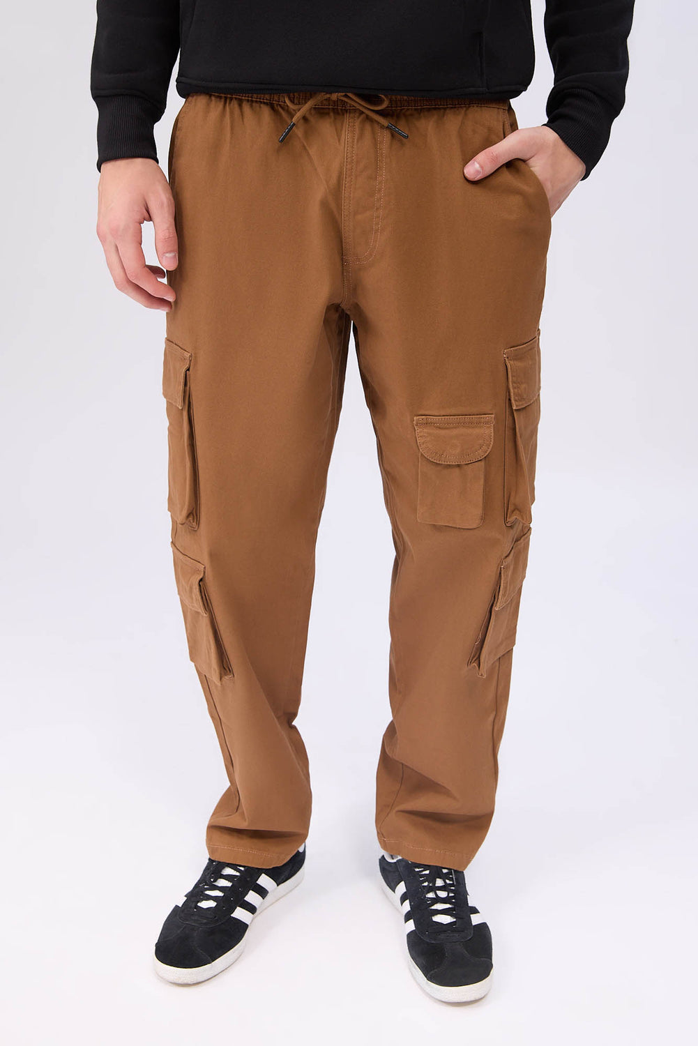 Pantalon cargo en sergé Arsenic homme Pantalon cargo en sergé Arsenic homme