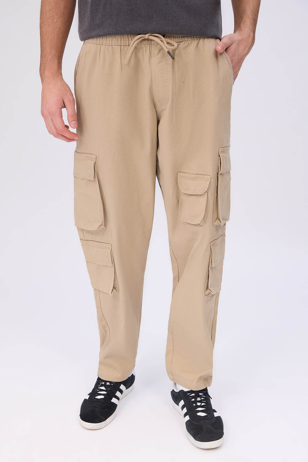 Pantalon cargo en sergé Arsenic homme Pantalon cargo en sergé Arsenic homme