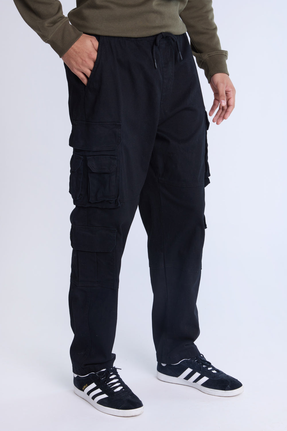 Pantalon cargo en sergé Arsenic homme Pantalon cargo en sergé Arsenic homme