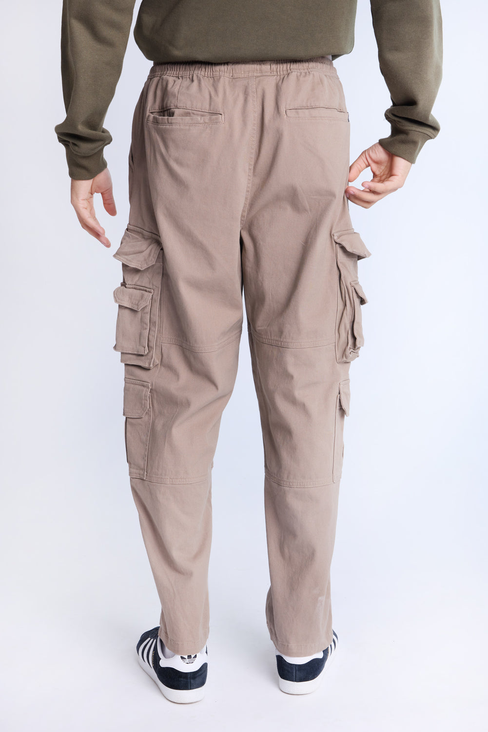 Pantalon cargo en sergé Arsenic homme Pantalon cargo en sergé Arsenic homme