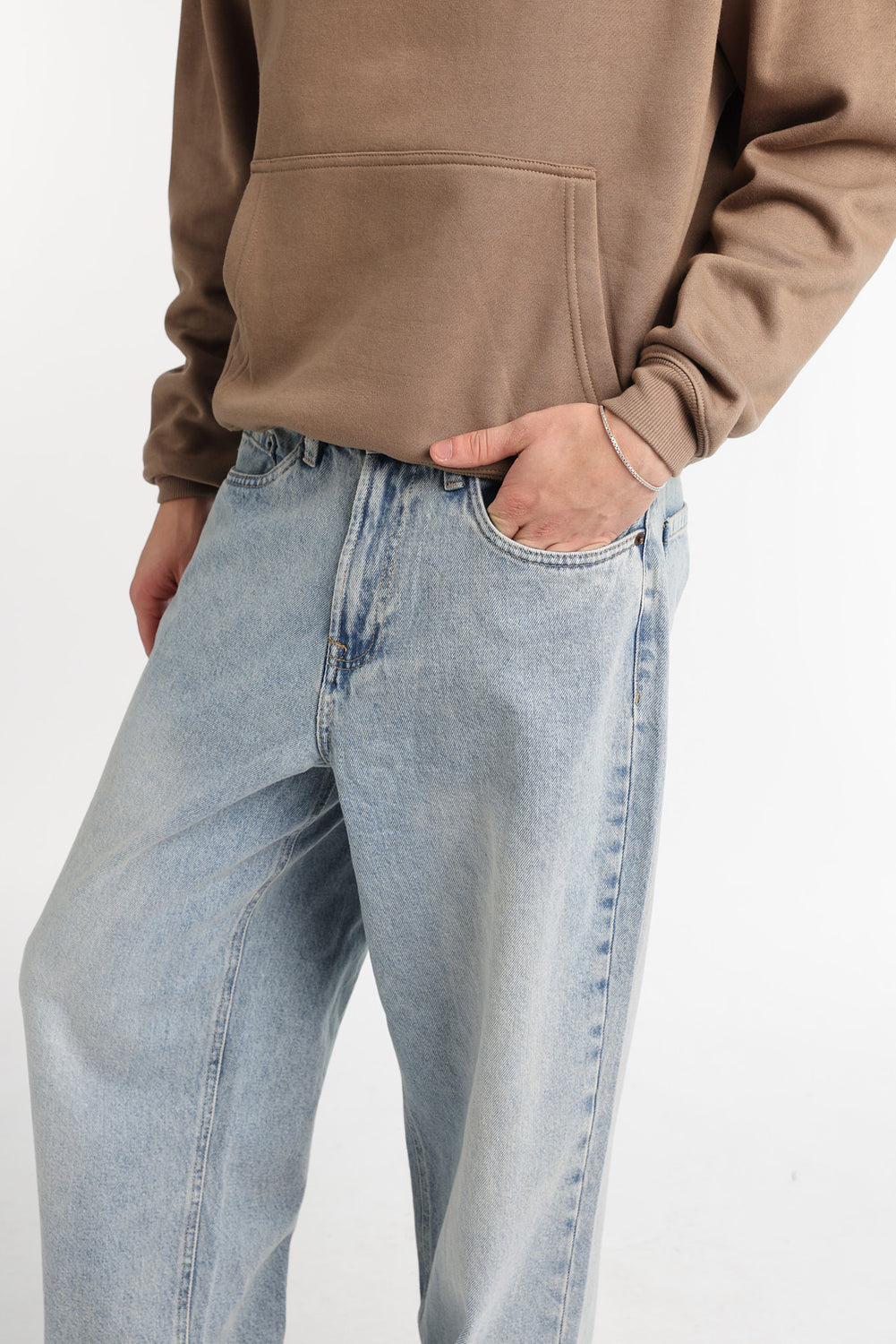 Jean ample délavé clair homme Jean ample délavé clair homme