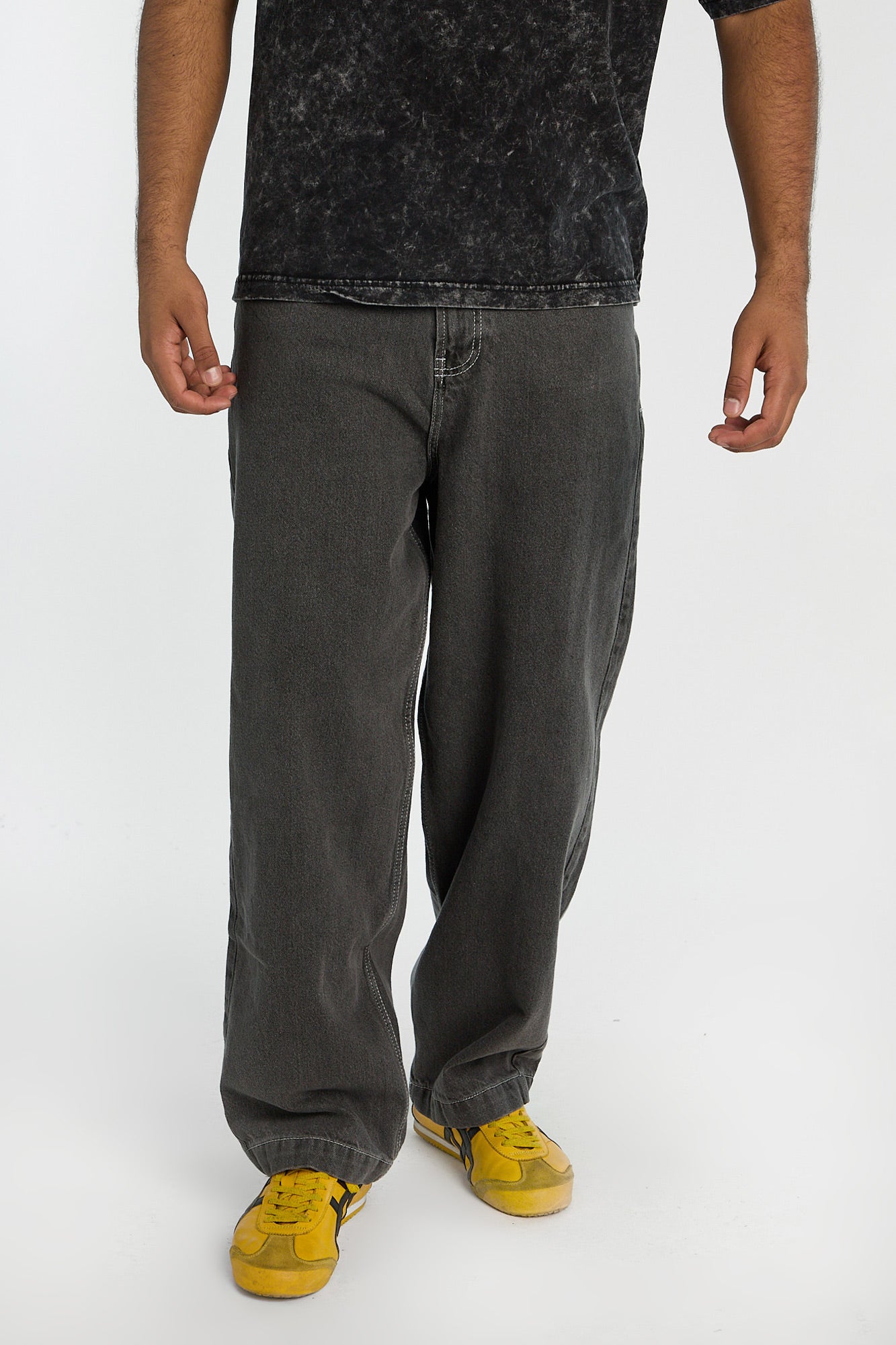Mens Baggy Black Skater Jeans - /
