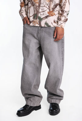 Jean ample coupe skateur brodé