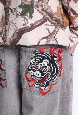 Baggy Skater Embroidered Jeans
