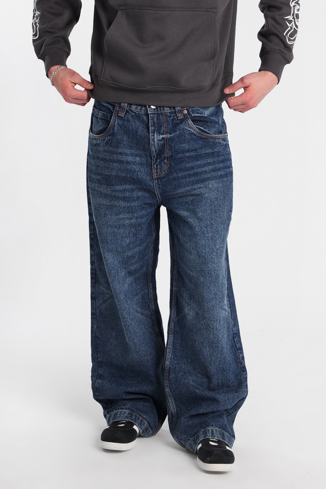 Ultra-Baggy Jeans - Rinse Denim /