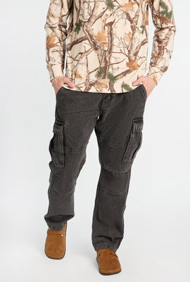 Jean cargo délavé noir