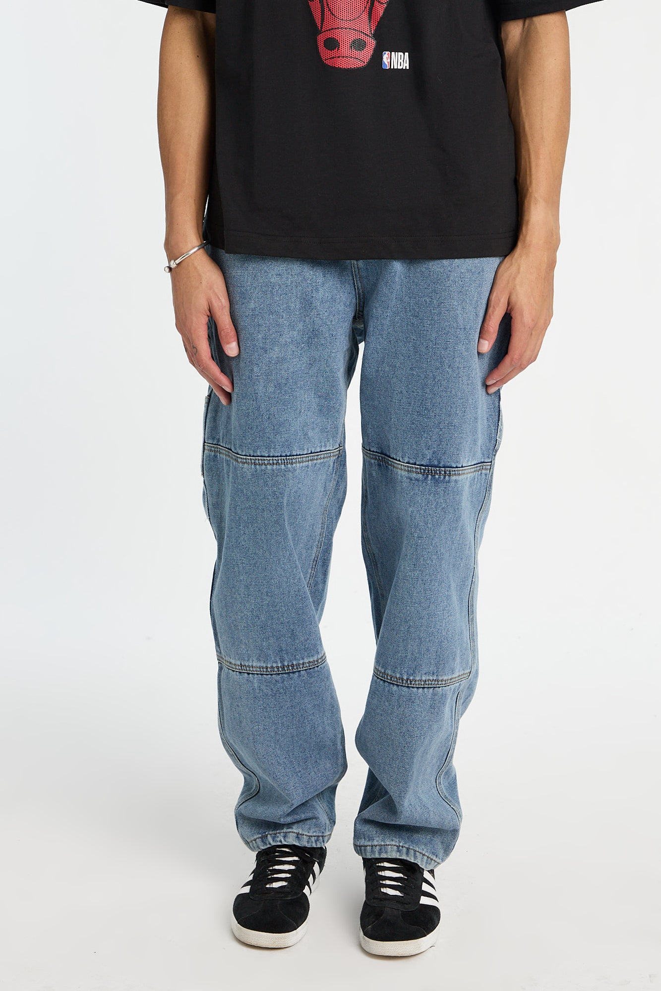 Mens Cut & Sew MSW Carpenter Jeans - Medium Blue /