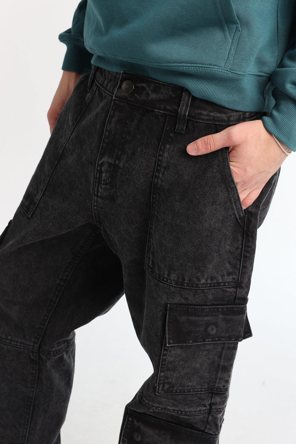 Black 4-Pocket Cargo Jeans Black 4-Pocket Cargo Jeans