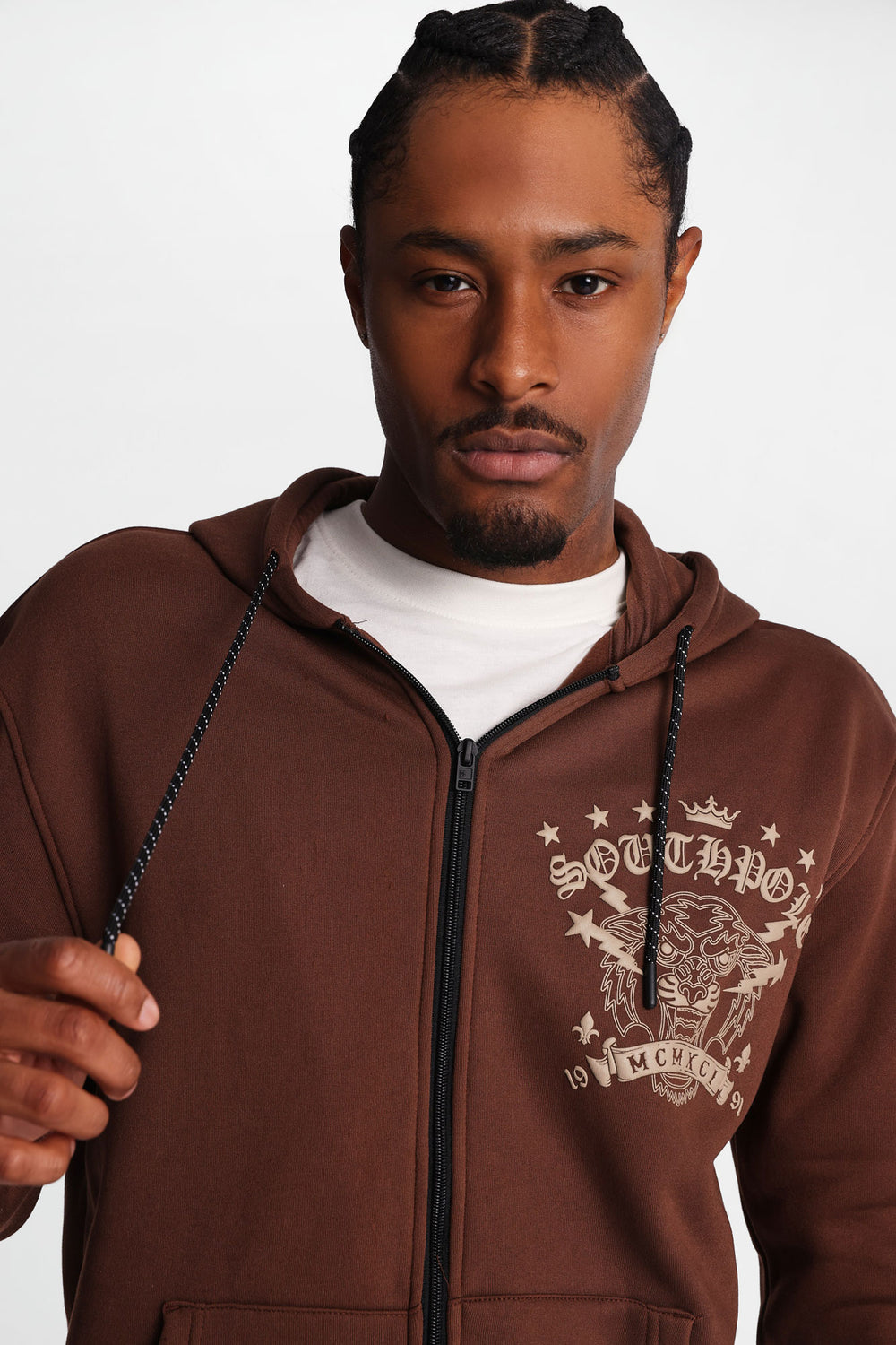 Southpole Gothic Tiger Zip-Up Hoodie Southpole Gothic Tiger Zip-Up Hoodie