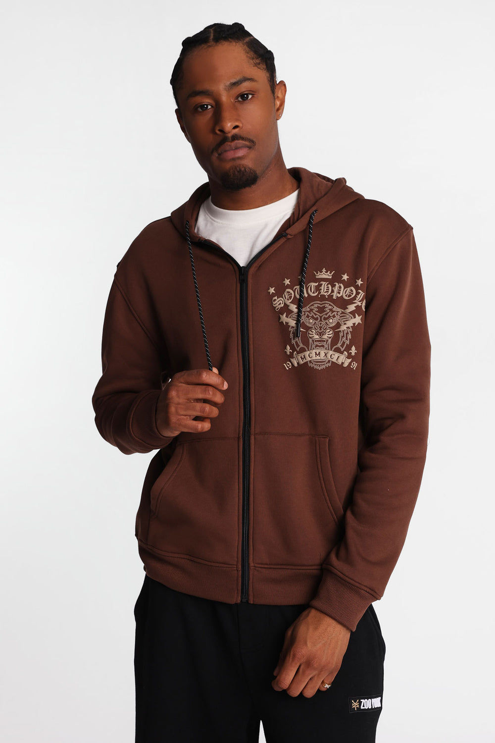 Southpole Gothic Tiger Zip-Up Hoodie Southpole Gothic Tiger Zip-Up Hoodie