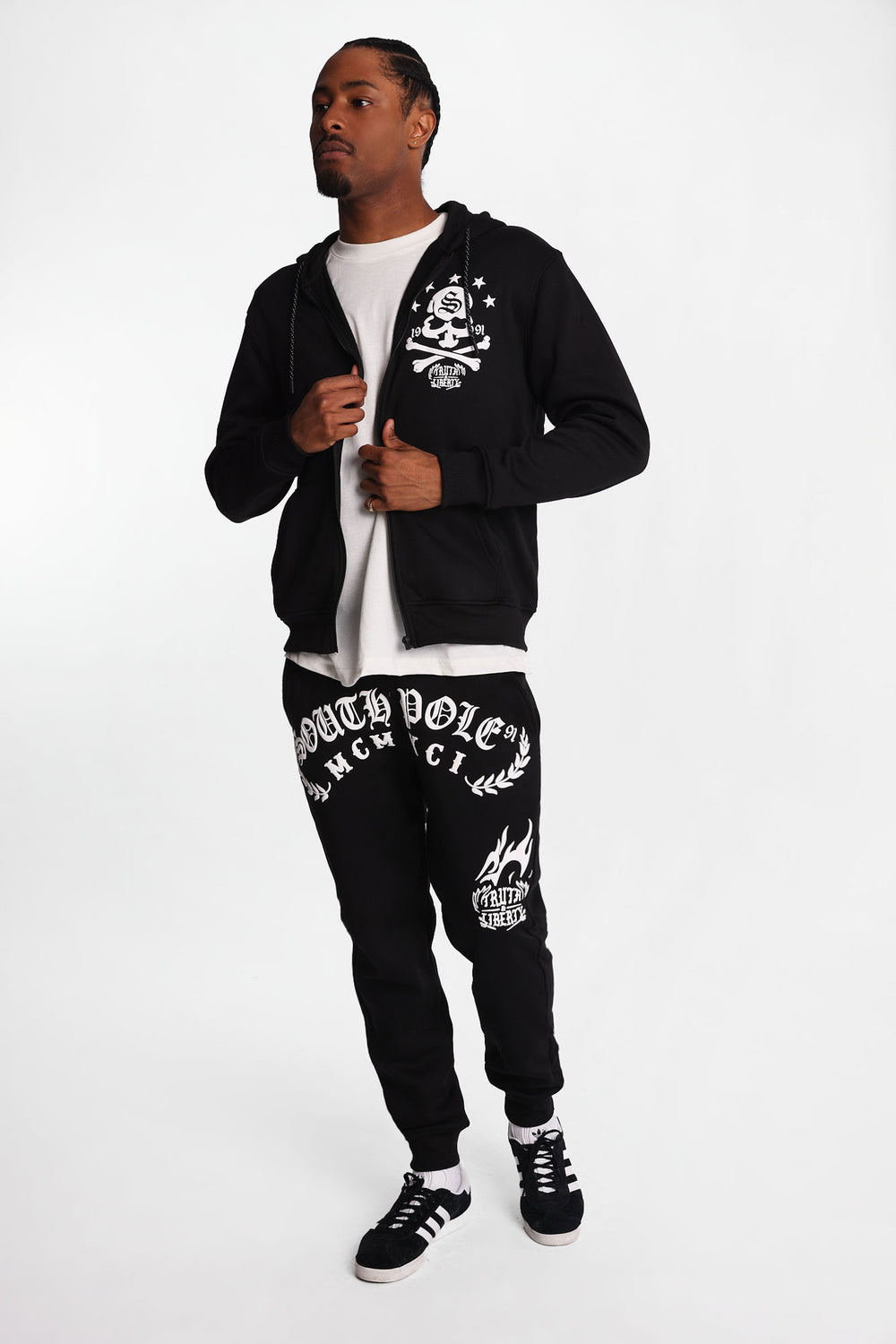 Southpole Skull & Spine Zip-Up Hoodie Southpole Skull & Spine Zip-Up Hoodie