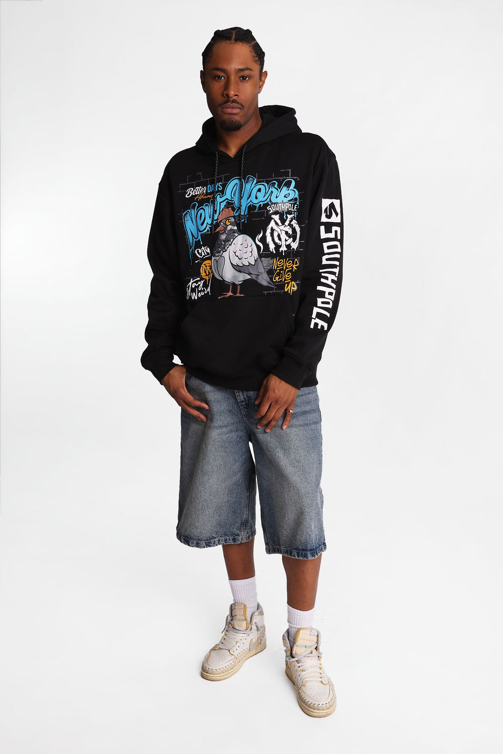 Southpole NYC Pigeon Graphic Hoodie Southpole NYC Pigeon Graphic Hoodie