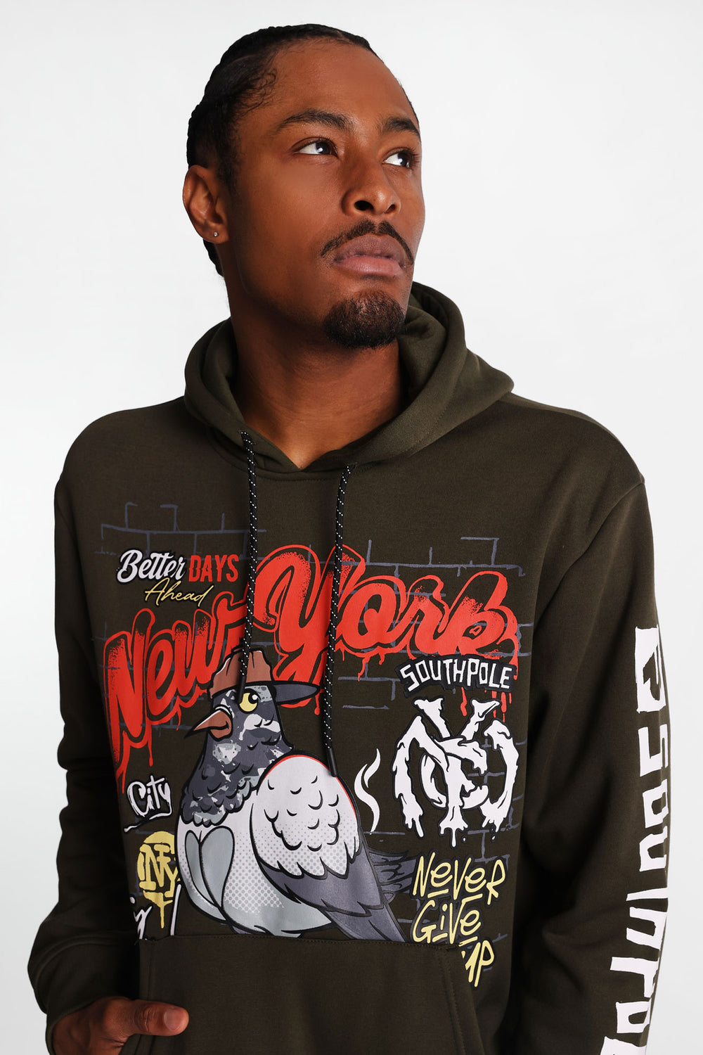 Southpole NYC Pigeon Graphic Hoodie Southpole NYC Pigeon Graphic Hoodie