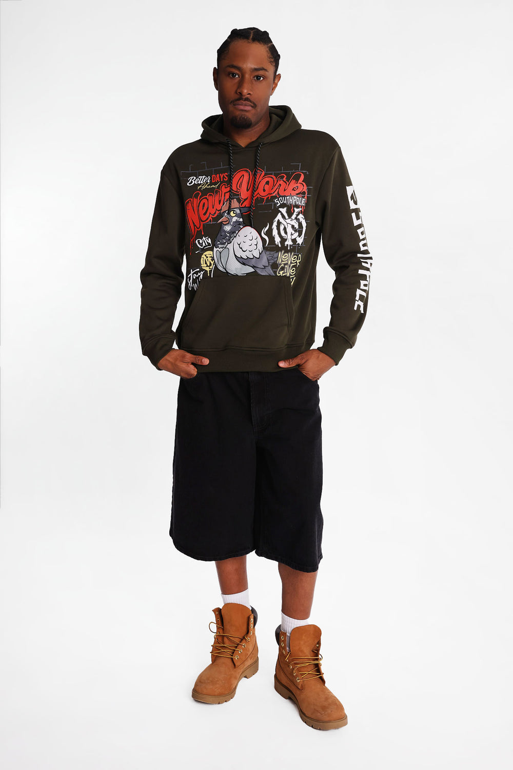 Southpole NYC Pigeon Graphic Hoodie Southpole NYC Pigeon Graphic Hoodie