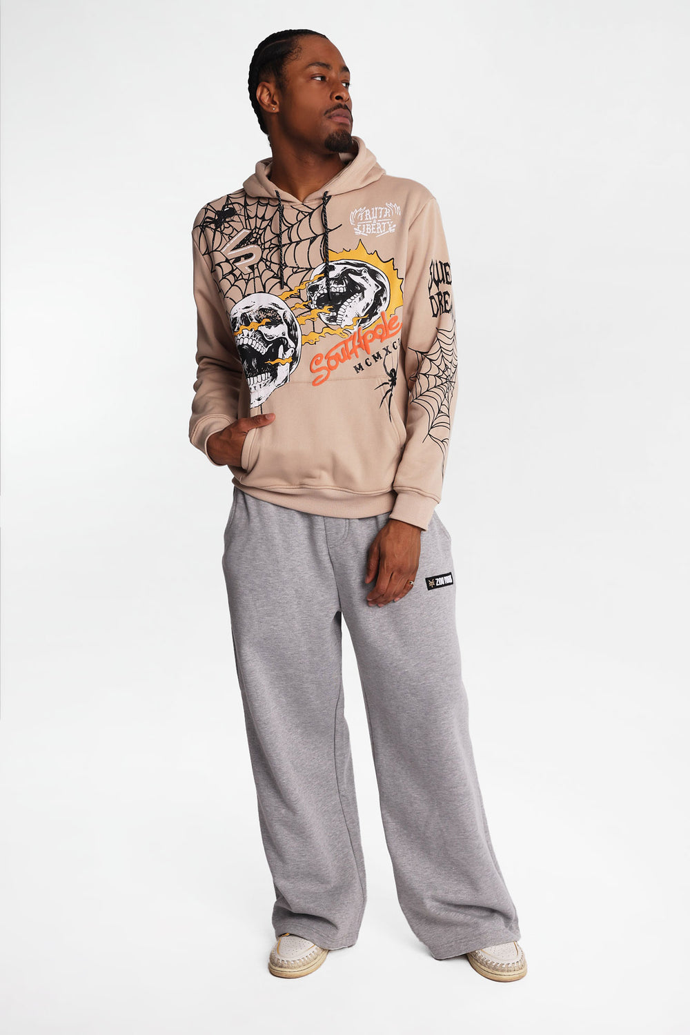 Southpole Spider Web Graphic Hoodie Southpole Spider Web Graphic Hoodie