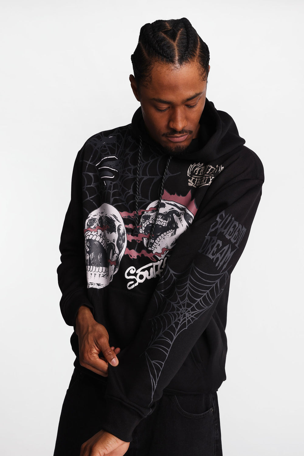 Southpole Spider Web Graphic Hoodie Southpole Spider Web Graphic Hoodie
