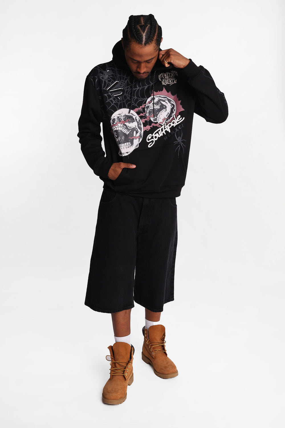 Southpole Spider Web Graphic Hoodie Southpole Spider Web Graphic Hoodie