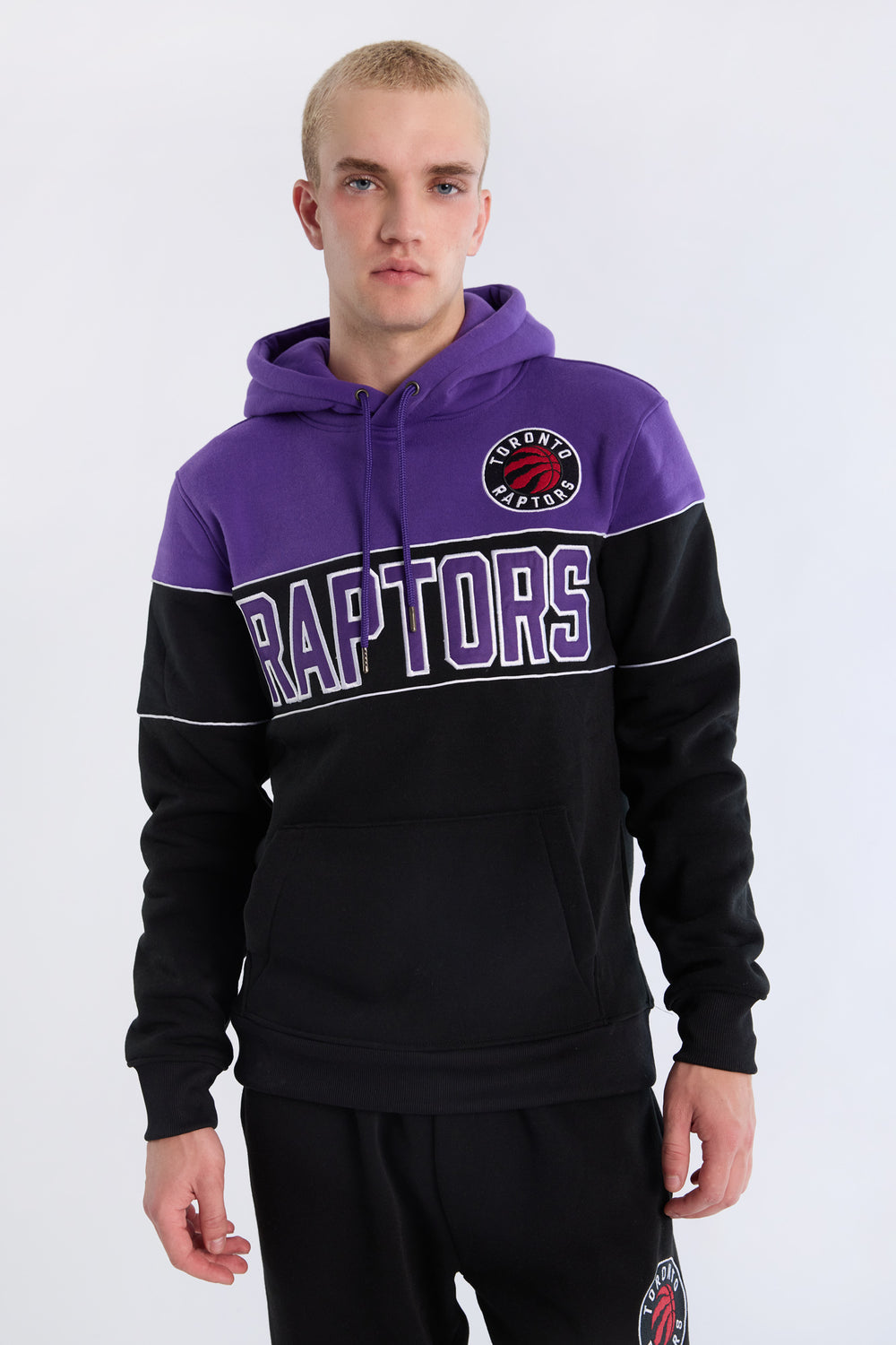 Mens Toronto Raptors Colour Block Hoodie Mens Toronto Raptors Colour Block Hoodie