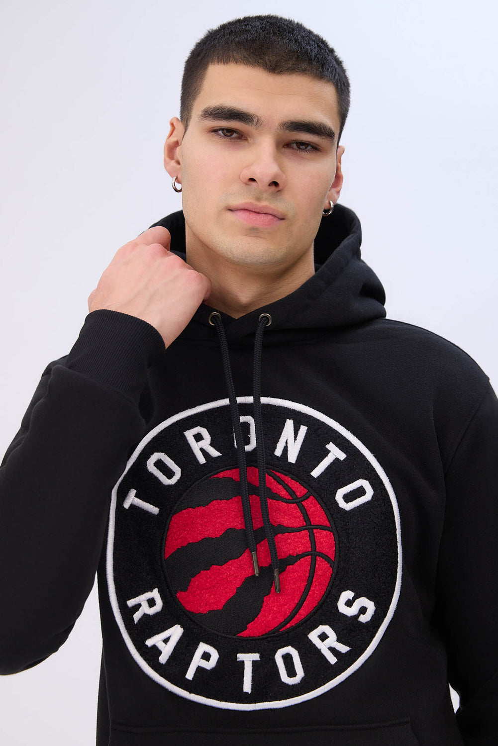 Haut à capuchon logo chenille Toronto Raptors homme Haut à capuchon logo chenille Toronto Raptors homme