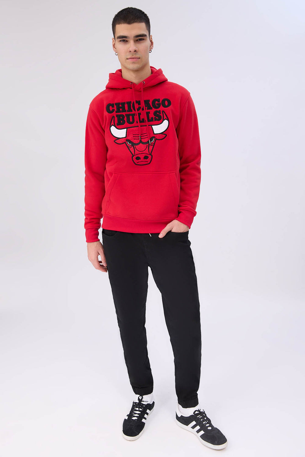 Mens Chicago Bulls Chenille Logo Hoodie Mens Chicago Bulls Chenille Logo Hoodie