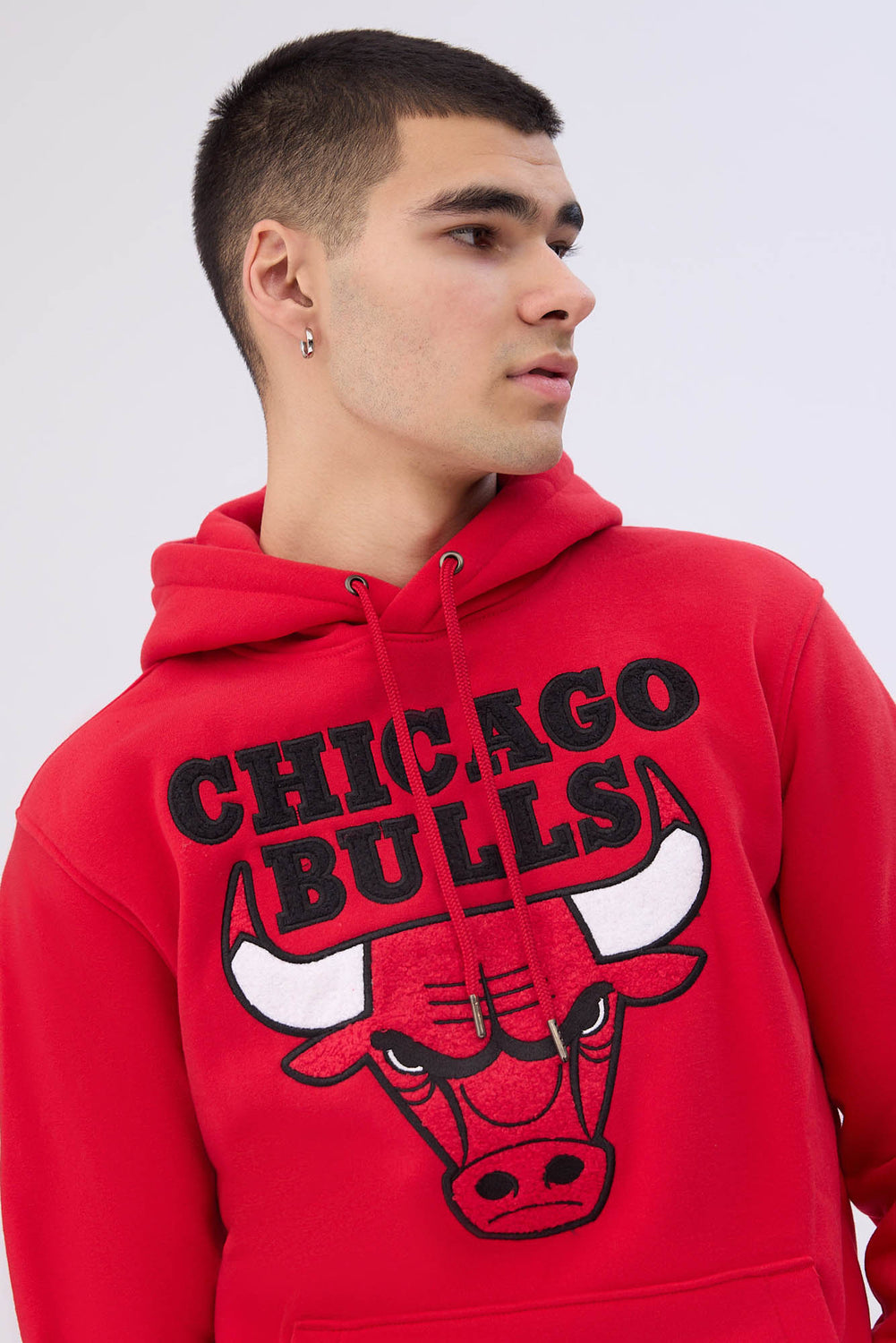 Haut à capuchon logo chenille Chicago Bulls homme Haut à capuchon logo chenille Chicago Bulls homme