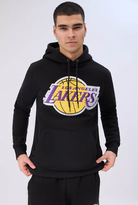 Haut à capuchon logo chenille Los Angeles Lakers homme