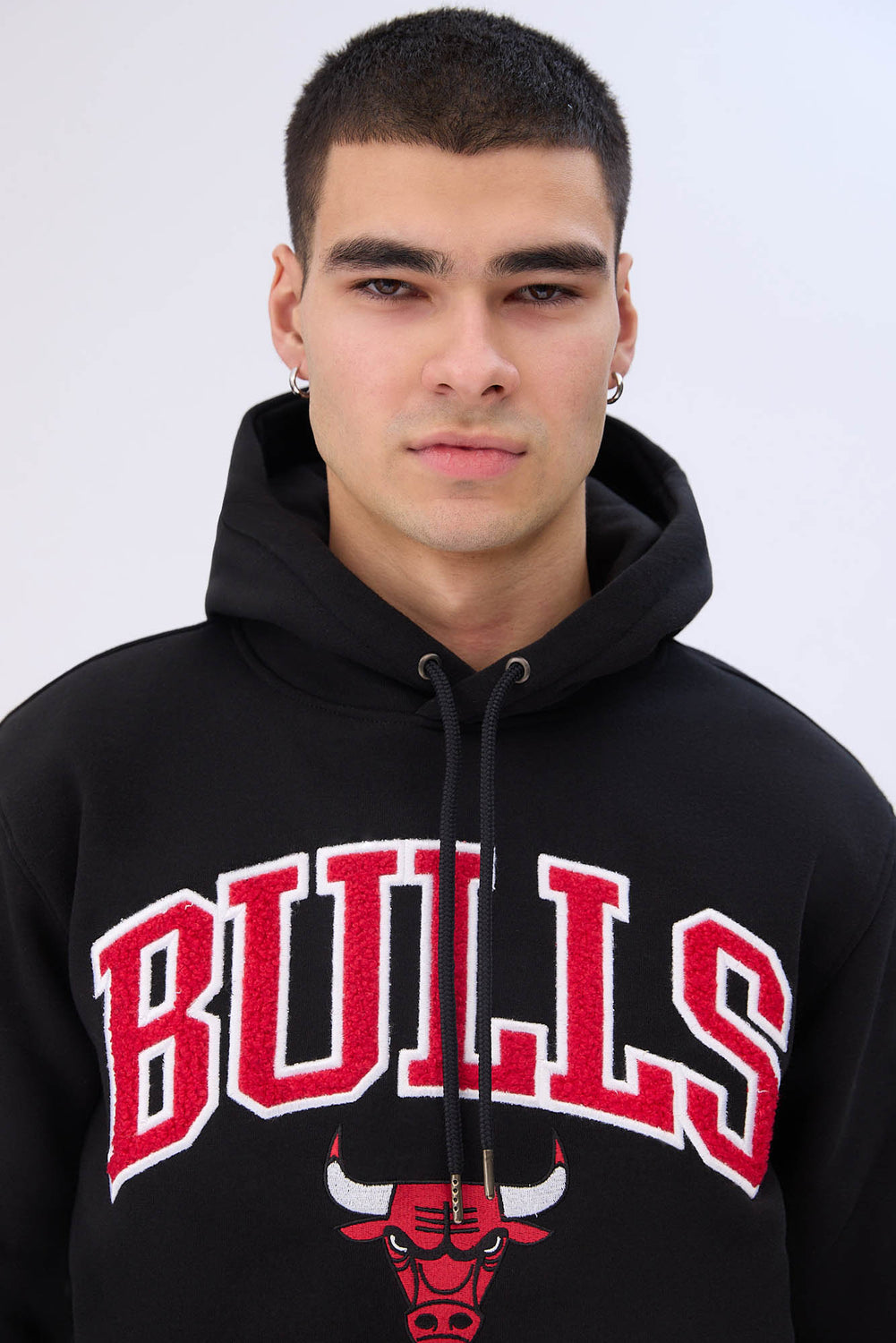 Mens Bulls Chenille Logo Hoodie Mens Bulls Chenille Logo Hoodie