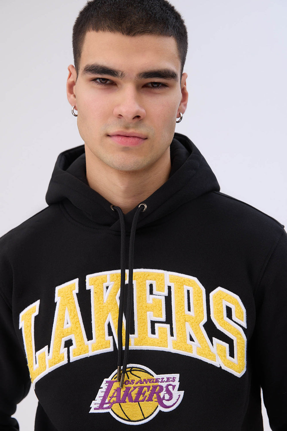 Haut à capuchon logo chenille LA Lakers homme Haut à capuchon logo chenille LA Lakers homme