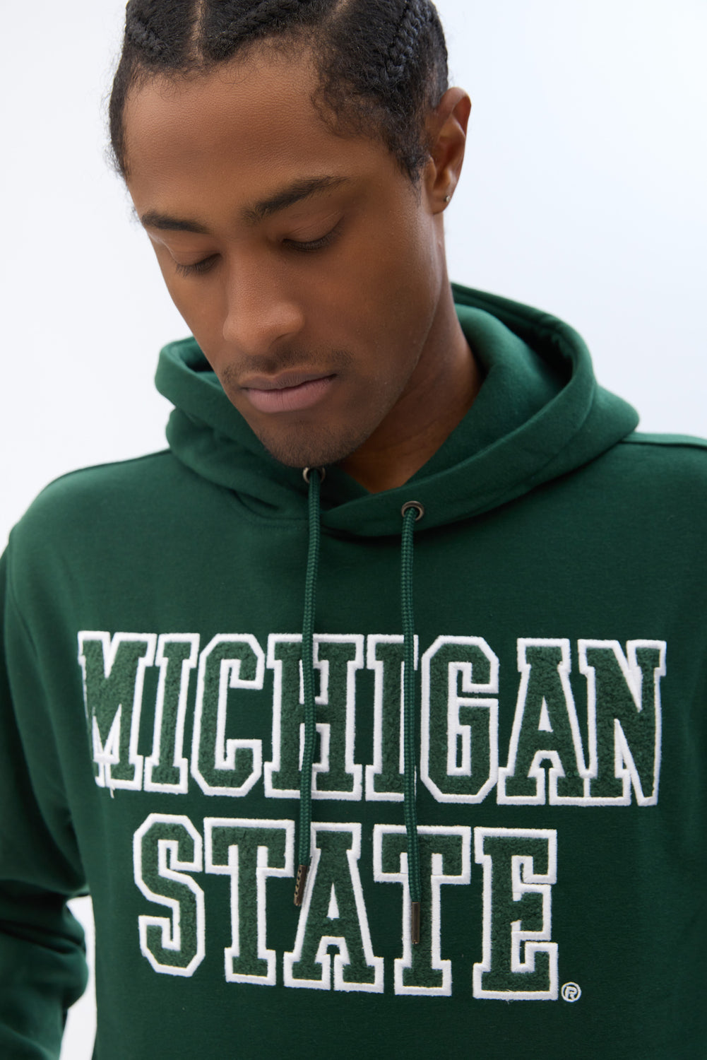 Haut à capuchon logo chenille Michigan State homme Haut à capuchon logo chenille Michigan State homme